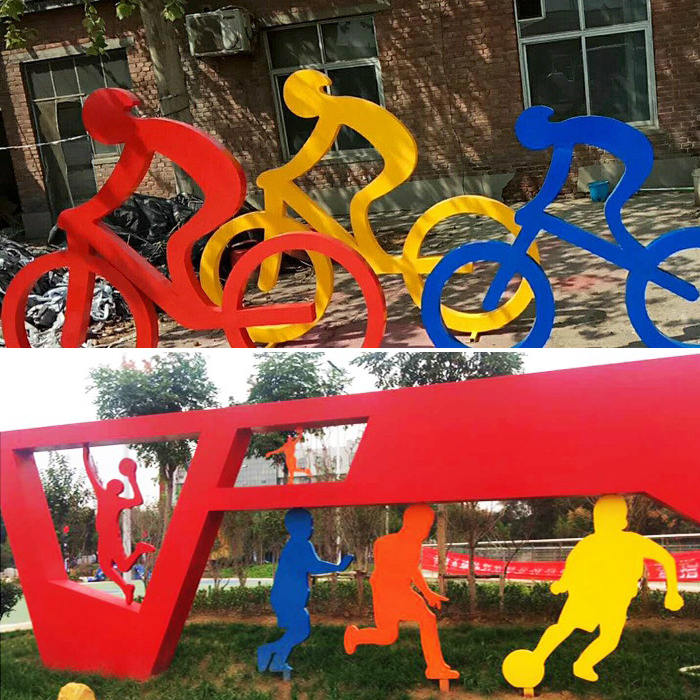 不銹鋼戶外雕塑熒光漆 給城市中心增添靚麗色彩！