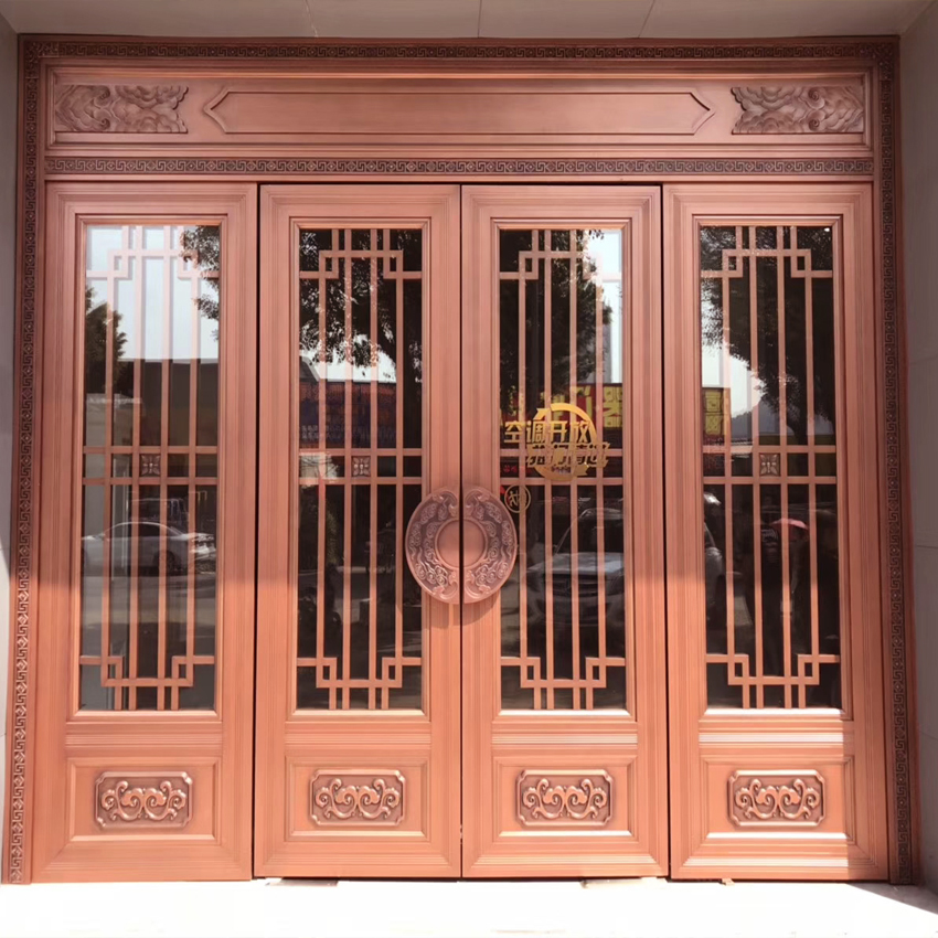 店面裝修紅古銅拉絲漆